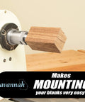 Heavy Duty Direct Thread Wood Lathe Chuck Adapter enables quick and dead simple wooden blank threading on lathe with hexagonal wood.