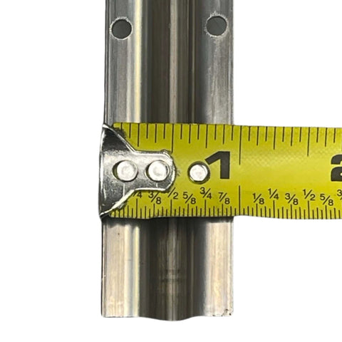 Screw On Track Cover For Sliding Patio Glass Doors Replacement Hardware In Stainless Steel 1 W X 7/16 H 6 Feet Long Corrosion Resistant