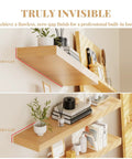 Heavy Duty Floating Shelf Brackets With Reusable All Metal Jigs For Pros And DIYers, supports shelves with zero-gap design