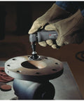 Heavy Duty Angle Air Die Grinder With 12000 RPM And 0.4 Horsepower Motor used for weld cleanup on metal surfaces.