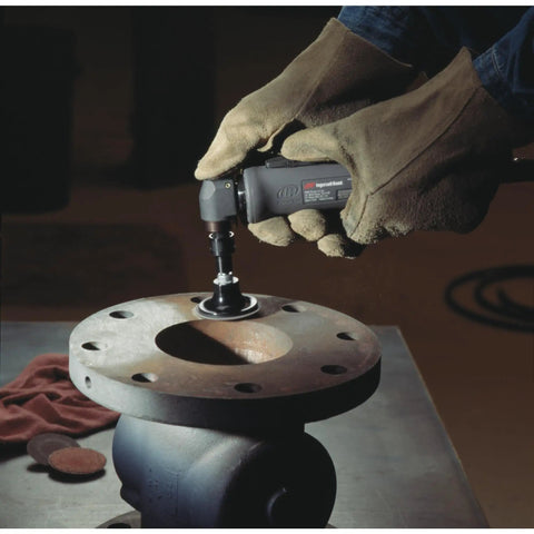Heavy Duty Angle Air Die Grinder With 12000 RPM And 0.4 Horsepower Motor used for weld cleanup on metal surfaces.