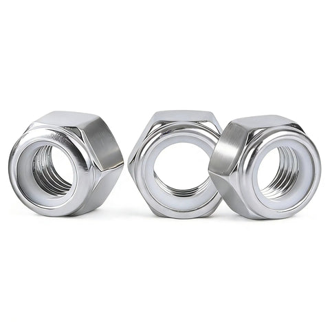 Nylock Nuts Set With Nylon Insert For Size 10 24 SAE Inch Threads 304 Stainless Steel 60 Pieces Beefy Heavy Duty Corrosion Resistant Nylon Lock Nuts