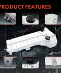 Heavy Duty Engine Coolant Reservoir With Caps And Sensor For Volvo VNL VHD VNM Trucks 2008-2024 with product features overview