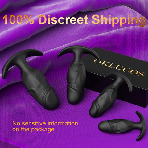 4 Piece Silicone Anal Plug Set For Men And Women With Flared T Bar Base Butt Plugs Waterproof Odorless Beginner To Advanced Kit