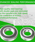 High-quality steel bearings with double seals for Straight Up Heavy Duty Washer Tub Bearing And Seal Replacement Kit.
