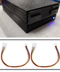 4 Pack 4 Pin Molex Male To 4 Pin Female Floppy Power Cable 30 Cm Long 18 AWG Easy Plug And Play For Three Point Five Inch Floppy Drives Old School PC Upgrade Durable Plastic Housing, black 4-pin connector and cable set