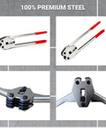 Regular Duty Sealer And Crimper For 1/2 Inch PP Strapping, Heat-Treated Durable Tool With Ergonomic Long-Handle Design, Easy Seal Closure For Quick On-Site Packaging.