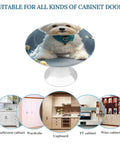 2 Pack Lovely Maltese Dog Cabinet Knobs Round Drawer Pulls Stainless Steel Hardware for versatile cabinet use