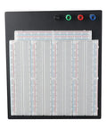 Heavy Duty Solderless Breadboard With 3220 Holes, Dual Terminal Strips, Four Distribution Bars, Black Aluminum Back Plate