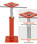 Heavy Duty House Leveling Floor Jacks Set Of Four Adjusts From Eleven To Sixteen Inches Handles Up To Eleven Thousand Pounds showing a steel jack with removable turning bar.