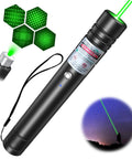 Beast Bright Long Range Green Beam Flashlight USB Rechargeable Tactical Light with star cap and adjustable focus