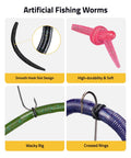 Ultimate Wacky Worm Kit For Bass Fishing With 180 Soft Plastic Lures, showing design features like smooth hook slot and durability.