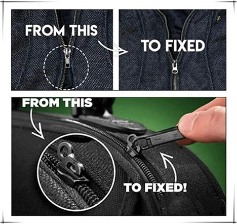 6 Pack Black Zipper Pullers Repair Kit Set For Jackets Backpacks And Clothes Universal Replacement Sliders With Removable Pull Tabs