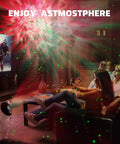Family enjoying Galaxy Star Projector With Remote Control And Timing, 360 Degree Rotation Magnetic Head, Nebula Night Lights in living room