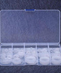 250 Piece Nylon Flat Washer Set For Water Pipes Leakproof Sealing Gaskets Assortment Kit With 15 Different Sizes And Plastic Storage Box Ideal For DIY Plumbing Fixes And Leak Prevention, clear organizer