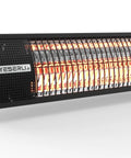 Electric Patio Heater With Remote Control 1500W Outdoor Infrared Wall Mounted, Quick Heat Up, close-up of heater elements