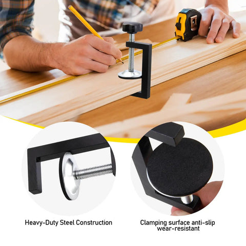 Three Inch C Clamp For Woodworking Two Pack Heavy Duty Steel Clamps With Compact Design For Precision Work And Sliding Jaw For Secure Holding In Crafting Carpentry And Workshop Projects, clamping wood board