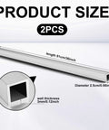 2 Pack Aluminum Square Tubing 1 Inch Outer Diameter 0.12 Inch Wall 36 Inch Length Straight Industrial Metal Tube Built For Furnishing DIY Projects And Machinery 6061 Aluminum Silver Finish