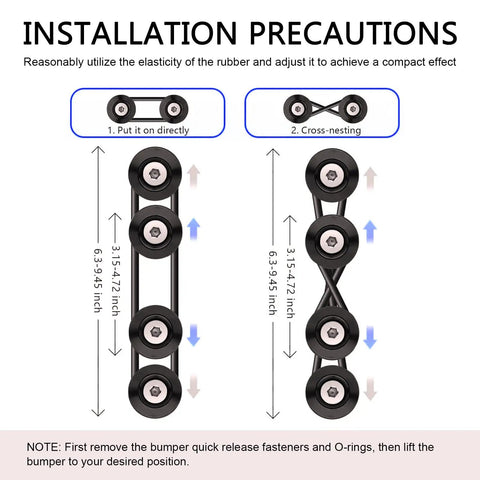 Installation guide for Front And Rear Bumper Quick Release Clips Kit For Most Cars Universal Bumper Fasteners