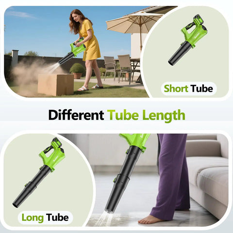 Beast Cordless Leaf Blower With 2 Batteries And Charger, Two Speed Power, long and short tube options for versatile use