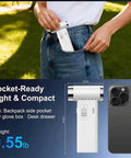 Ultra Slim Electric Air Duster With 150,000 RPM Turbo Power in a pocket showing compact size