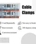 50 Pack 2 Inch Conduit Clamps Stainless Steel 304 U Bracket With Two Hole Design 1.97 Inch Inner Diameter Tension Clip Kit