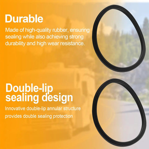 RV Sewer Hose Gasket Set Six Pack Replacement Seals For Universal Fittings, Fits RhinoFLEX Revolution And Easy Slip Hoses, No Mess Leak Free Bayonet Seals For Camper RV Travel Trailer Sewer Lines rubber double-lip rings