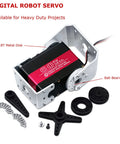 ANNIMOS pack of 2 60 kg high-torque digital robot servos with aluminum mounting brackets