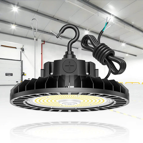 3 Pack 480V LED High Bay Light UFO Industrial Shop Light 150W 120W 90W Adjustable ETL Listed 5000K IP65 Waterproof For Warehouse 277 480VAC Three Wattage In One Fixture With Easy Switch Workhorse