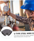 Heavy Duty Iron Hose Connectors 6 Pack Elbow Fittings For Industrial Use Black Couplings shown in a maintenance setting with a worker
