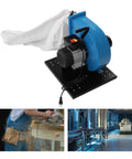 Heavy Duty Wall Mounted Dust Collector With Fifteen Gallon Bag For Woodworking Shops That Works Like A Charm And Pulls Five Hundred Fifty CFM, Showing motor and collection bag.