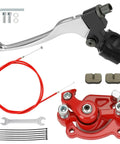 Mini Bike Brake Lever Kit With Caliper Replacement And 61 Inch Cable for Coleman CT100U CC100X Baja DB30 shown with components.