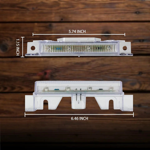 Side and bottom view of LED Roof Cab Marker Lights Kit 5 Pcs For Volvo VNL VNM Trucks Waterproof DOT Approved top marker lamp