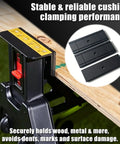 3 Pack Replacement Rubber Jaw Pads For Jawhorse RK9000 RK9002 RK9003 shown on a clamping workbench with wood