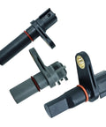 Ford Focus Transmission Speed Sensor Kit Replacement OEM AE8P7H103A AE8P7M101AA AE8P7M101BA sensors on white background