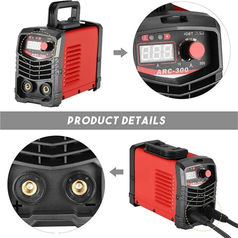 120A 110V MIG and Arc Welding Machine Semi Automatic DC Welder For Home Shop Use with digital display and connectors