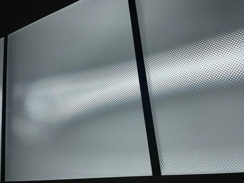 Clear Acrylic Prismatic Light Panels 20 Pack For Fluorescent And LED Lighting, 23.75 X 47.75 Inches, texture detail