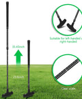 Two Way Mini Golf Putter Set For Right Or Left Handed Players With Adjustable Length Training Club Includes Ball And Flag Cup Ideal For Men Women Teens And Adults Learning And Practicing At Home showing adjustable shaft sizes and putter design.