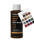 Leather Repair Paint Kit For Furniture And Car Seats 2 In 1 Seal And Color Use On Scratches Tears And Holes Quick Easy Leather Repair With 16 Color Options Dries Flexible And Prevents Future Damage Dark Brown 50 ml bottle with color chart
