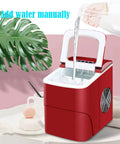 Compact Portable Ice Maker With Lightning Fast Freeze And Whisper Quiet Motor Runs Smooth For Home Bars And Tiny Spaces with water pouring in.
