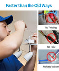 Pro Grade Push In Wire Connectors 2 Pin Spring Quick Splice White Wiring Terminal 120 Pack used for quick lighting installation.