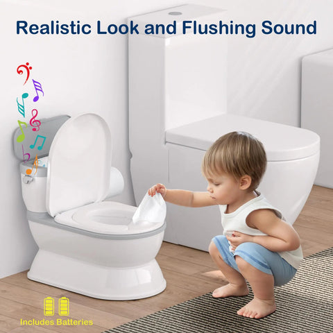 Tough As Nails Toddler Potty Training Toilet With Realistic Flush Sounds Wide Stable Seat Removable Cup For No Drama Bathroom Breaks Parents Swear By The Quick Rinse Easy Setup
