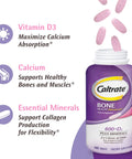 Calcium And Vitamin D Plus Minerals Supplement Tablets For Adults With Bone Health Support And Flexible Joints, 600 Mg Calcium And 600 IU D3 Plus Essential Minerals, 120 Count Bottle, packaging front view