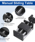 Rugged Manual Linear Stage With 100 mm Travel Double Optical Axis Slide Rail SFU1605 Ball Screw 16 mm Diameter And 5 mm Lead Per Turn 1 Start Ideal CNC Milling Table For Precise Positioning And Machining with dual optical axis guide rails and stainless steel construction.