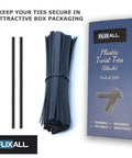 5 Inch Twist Ties Pack Of 100 Black Plastic Coated Reusable Tie Wraps For Bags, Cords, Wires, And Garden Projects