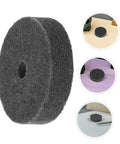 Nylon Polishing Buffing Wheels Set Includes 6 Pcs With 10mm Hole Ultra Fine Finish For Smooth Car Metal And Furniture Work Without Damage - 75mm dark grey buffing wheel.