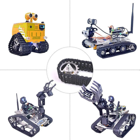 Two Pcs Robot Tank Tracks 95cm Crawler Treads With Gear For DIY Robot Tank Build Durable Stainless Drive Wheel Engineering Plastic Tracks Reusable Chain Links TH Track Kit For Teens And Adults Idler Wheels Not Included in various robot builds