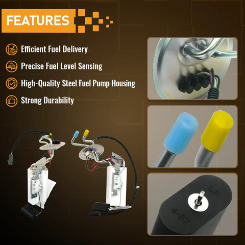 Ford F Series Front And Rear Fuel Pump Assembly For 1992 1993 1994 1995 1996 1997 F150 F250 F350 F250HD V8 with features list shown