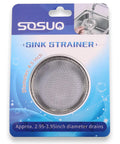 Rock Solid 2 Pack Kitchen Sink Strainer Set No Sweat Stainless Steel Drain Filter With Wide Rim 4.5 inch size for durable food catching.