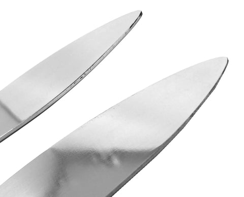 Close-up of blade tips from Dual Stainless Steel Shaolin Double Dagger Set For Martial Arts Practice And Daily Training